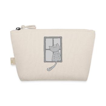 Cat at the window gray - Organic Pouch - nature - Front