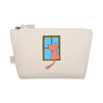 Chat à la fenêtre rose - Trousse biologique - nature - Devant