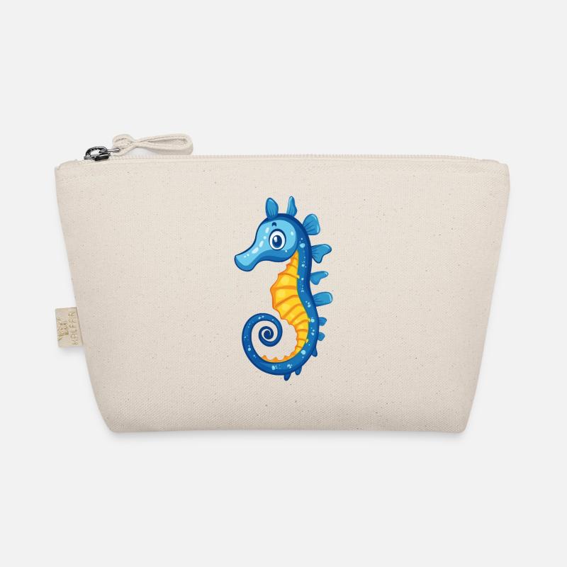 blue seahorse Organic Pouch