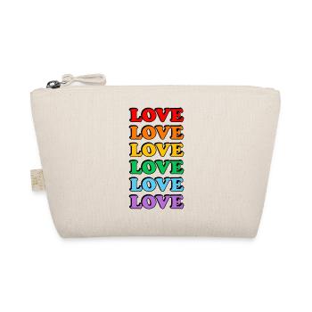 Love 6 rainbow colors gay pride - Organic Pouch - nature - Front