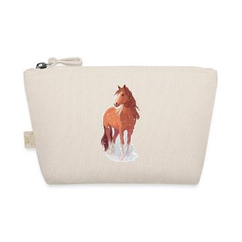 Horse with snowflakes - Organic Pouch - nature - Front