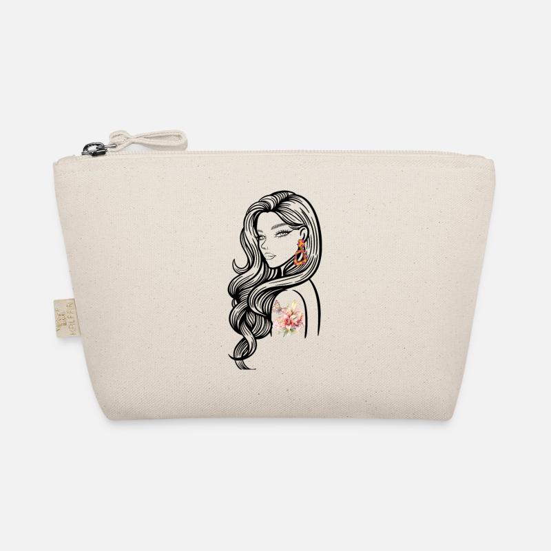 Exploded Tattoo Floral Design Organic Pouch