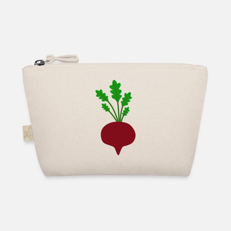 Vibrant Beetroot Leaf Illustration Organic Pouch
