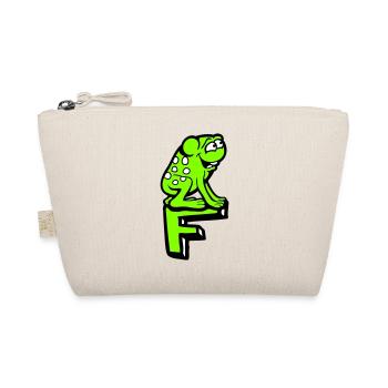 Letter F Frog Toad Name ABC Learning School - Organic Pouch - nature - Front