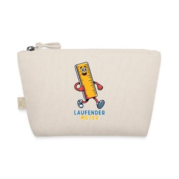 Laufender Meter klein lustig Zwerg Spitzname - Bio-Täschchen - Natur - Vorne