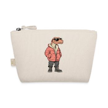 Dinosaur brontosaurus Cool Winter - Organic Pouch - nature - Front