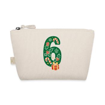 Fun 67 Number 6-7 6 7 Matching Christmas Six You - Organic Pouch - nature - Front