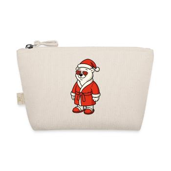 Ours d’hiver en costume de Père Noël - Trousse biologique - nature - Devant