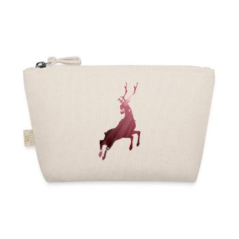 Outline of a Leaping Deer - Organic Pouch - nature - Front