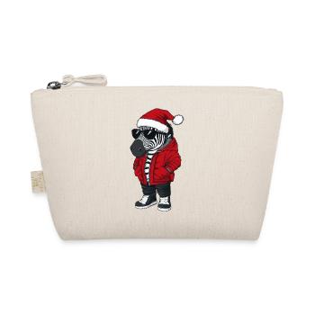 Zebra Weihnachten Winter - Bio-Täschchen - Natur - Vorne