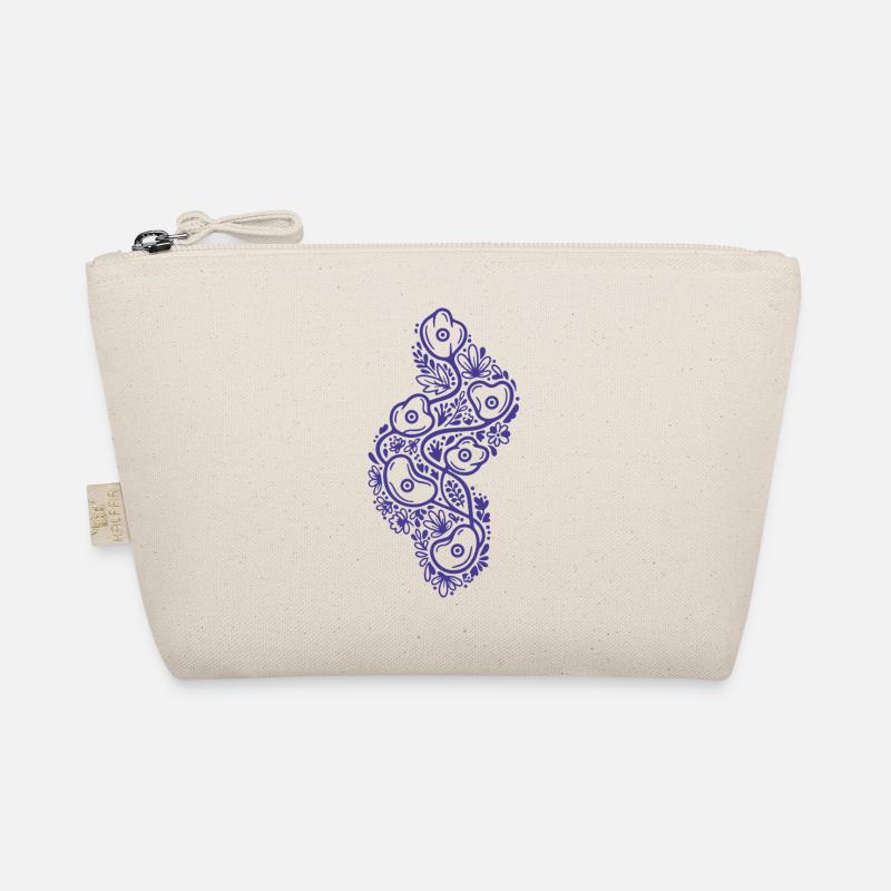 Funny Floral Rock Climbing Adventure Design Organic Pouch