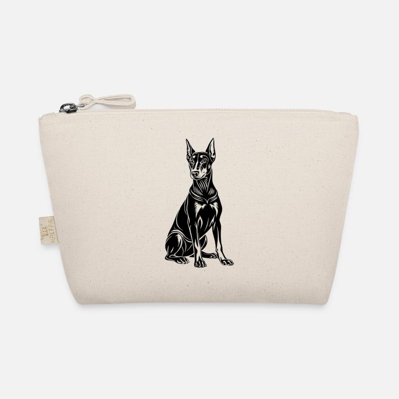 Doberman sitting Organic Pouch