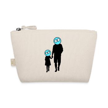 Familie Silhouette Liebe Kinder Eltern Mama Papa - Bio-Täschchen - Natur - Vorne