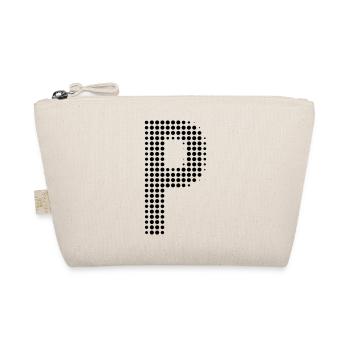 Buchstabe P – Punktmuster Initial Design - Bio-Täschchen - Natur - Vorne