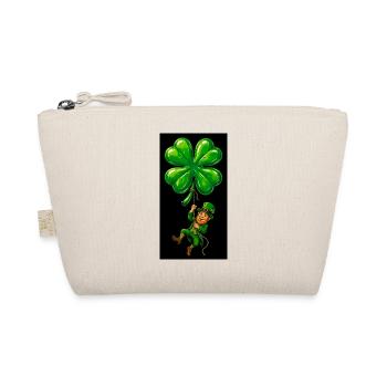 Irisches Leprechaun-Irland mit vierblättrigem Kleeblatt - Bio-Täschchen - Natur - Vorne