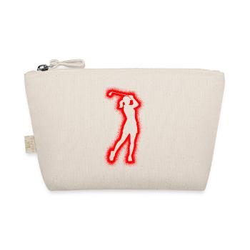 Golfer Golfspieler Golfen Mädchen Damen Golf - Bio-Täschchen - Natur - Vorne