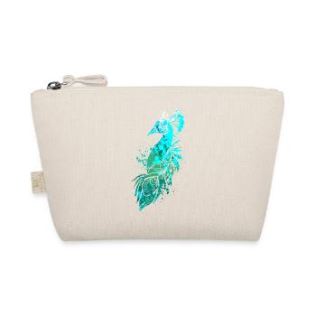 Splash Art Blue Peacock - Organic Pouch - nature - Front