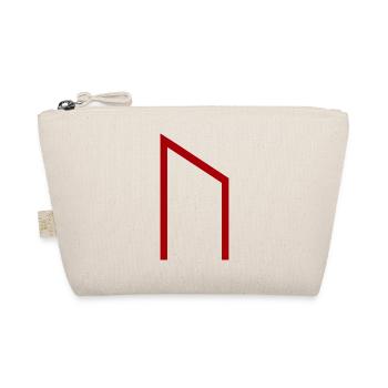 Uruz Rune Red – Viking Futhark Norse - Organic Pouch - nature - Front