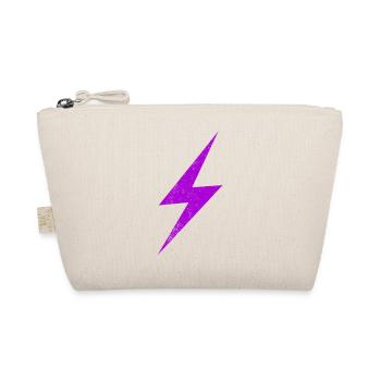 Neonlila Blitz Grafik - Bio-Täschchen - Natur - Vorne