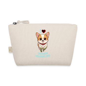 Mud Splash Corgi Joy Süßes Hundedesign - Bio-Täschchen - Natur - Vorne