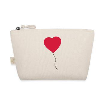 Love Heart Balloon - Bio-Täschchen - Natur - Vorne