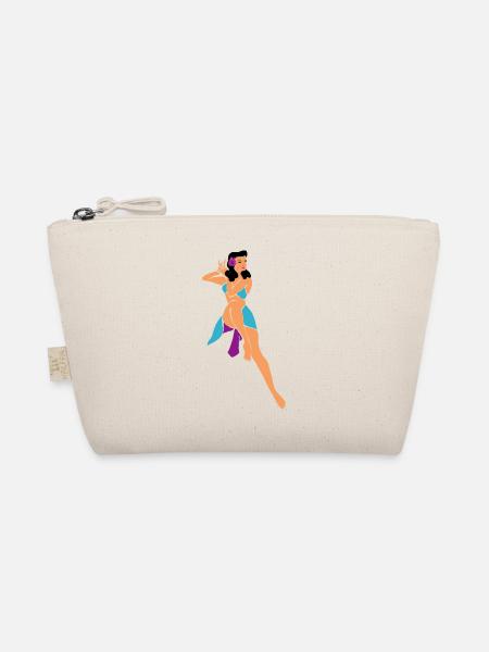Pin up beach girl 1950's - Bio-Täschchen - Natur