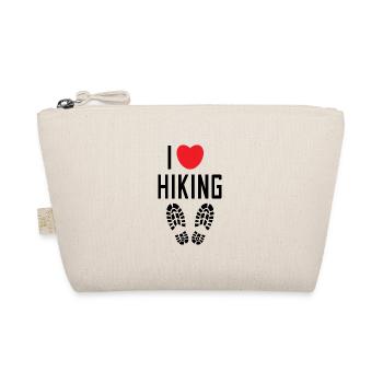 I Love Hiking Nature Experience Statement Heart - Organic Pouch - nature - Front