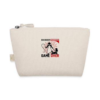 Hochzeit Married Game Over Peitsche Mann kniet - Bio-Täschchen - Natur - Vorne
