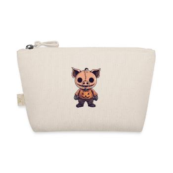 Pig Halloween Comic Funny - Organic Pouch - nature - Front