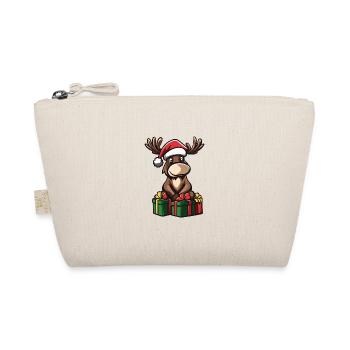 Elch Weihnachten Geschenke - Bio-Täschchen - Natur - Vorne