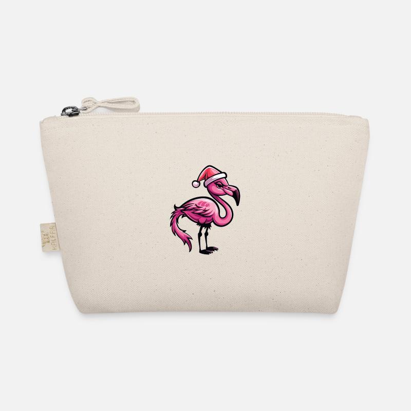 Flamingo Weihnachten - Bio-Täschchen - Natur