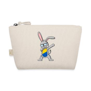 Dabbing bunny danse elle-même jaune et bleu - Trousse biologique - nature - Devant
