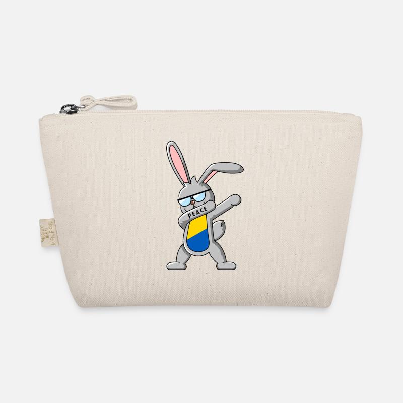 Dabbing bunny dances herself yellow and blue Organic Pouch