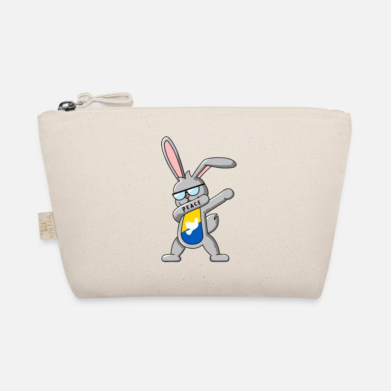 Rabbit dances DAB for peace in Ukraine Organic Pouch