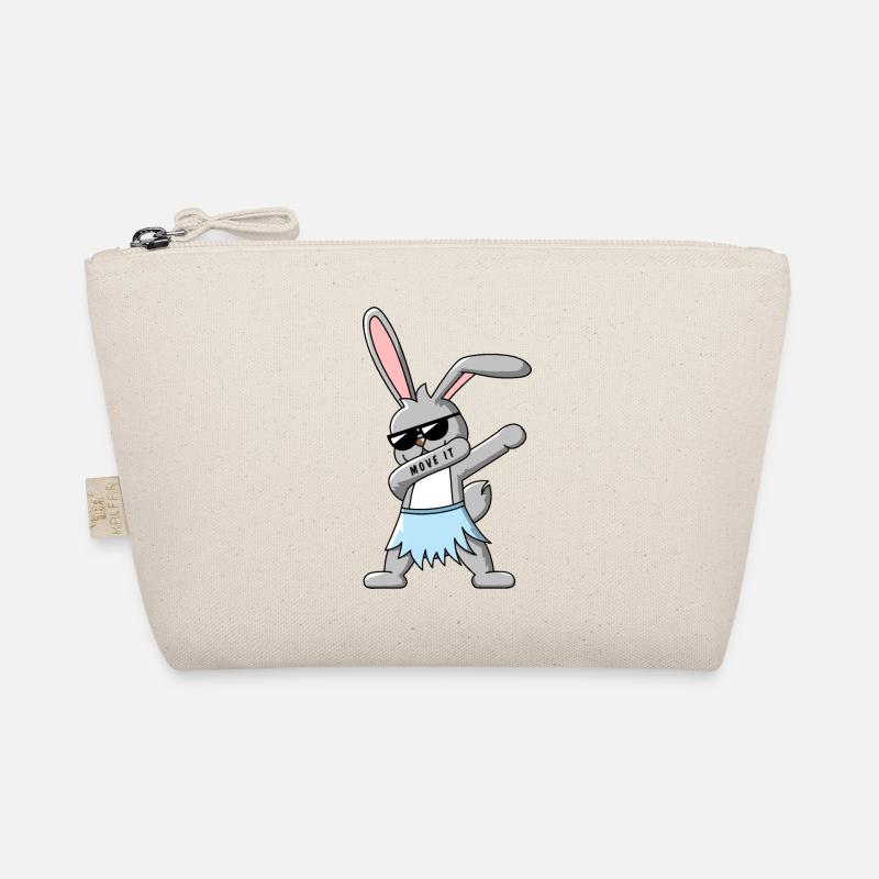 Dabbing Hase mit Hawaii Rock Design Geschenkidee Bio-Täschchen