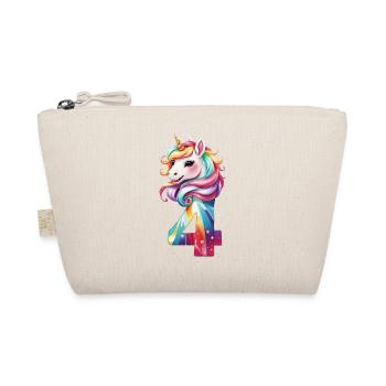 4TH BIRTHDAY UNICORN - Organic Pouch - nature - Front