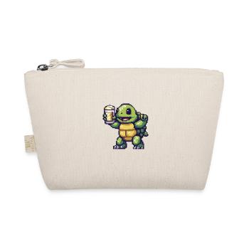 Schildkröte Bier Pixel - Bio-Täschchen - Natur - Vorne