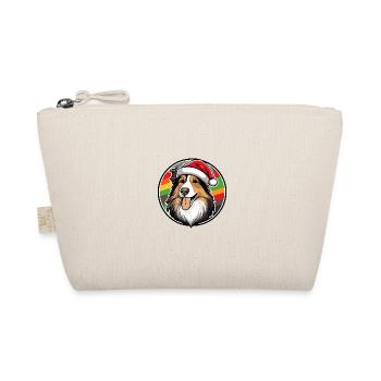 Border Collie Chien Noël Noël - Trousse biologique - nature - Devant