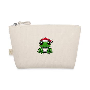 Frosch Weihnachten Niedlich - Bio-Täschchen - Natur - Vorne