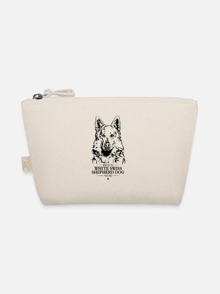 White Swiss Shepherd Dog Mom Schäferhund Wilsigns - Bio-Täschchen - Natur