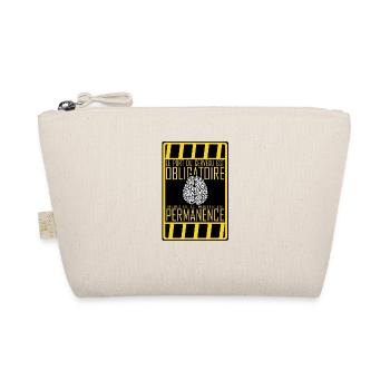 mandatory brain port brain humor quote - Organic Pouch - nature - Front