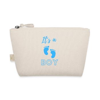Baby Announcement Pregnancy - Boy - Surprise - Organic Pouch - nature - Front
