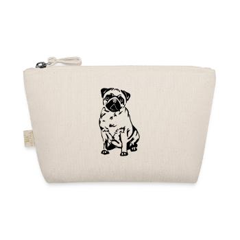 Pug pug dog dogs wilsigns - Organic Pouch - nature - Front
