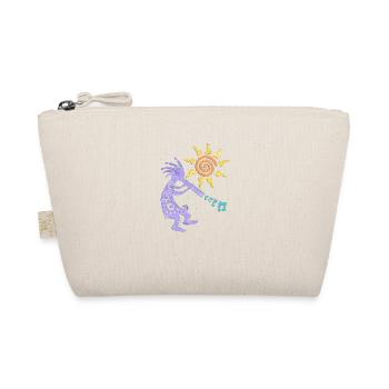 Native American Kokopelli Musican With Flute 1 - Organic Pouch - nature - Front