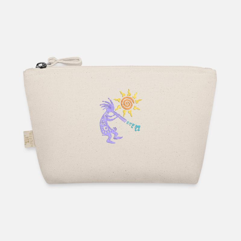 Native American Kokopelli Musican With Flute 1 - Bio-Täschchen - Natur
