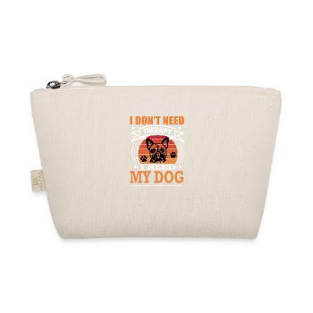Französische Bulldogge Mein Hund Retro Vintage - Bio-Täschchen - Natur - Vorne