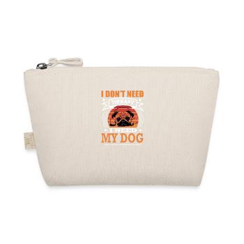Mops Mein Hund Retro Vintage Hunderasse - Bio-Täschchen - Natur - Vorne