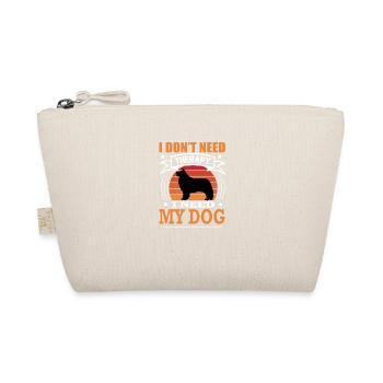 Border Collie Mein Hund Retro Vintage Hunderasse - Bio-Täschchen - Natur - Vorne