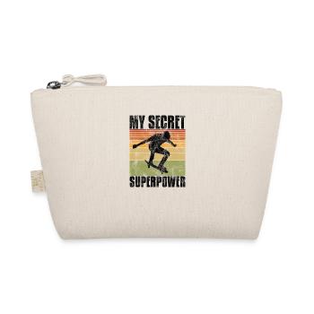 My Secret Superpower Skateboard Skateboarder Skate - Bio-Täschchen - Natur - Vorne