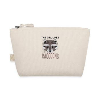 Girl Likes Raccoon Cute Wildlife Animal Rodent - Organic Pouch - nature - Front